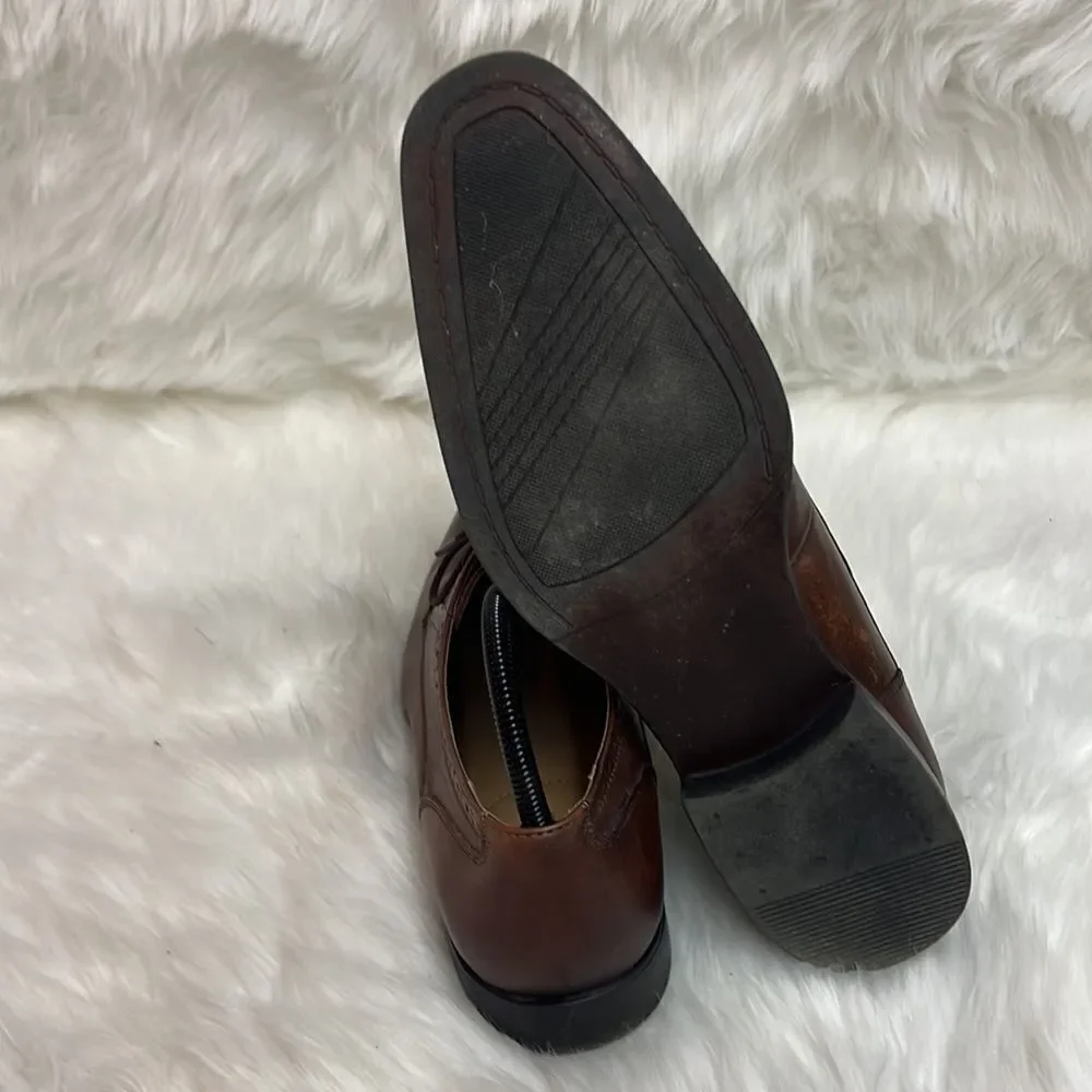 Collection by Michael Strahan Brown Leather Dress Shoes Size‎ 10 B27